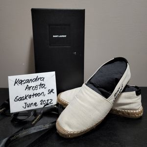 Saint Laurent Embroided Canvas Espadrilles